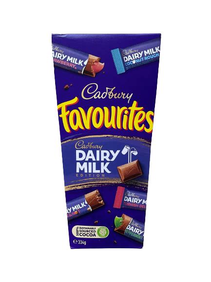 cadbury favourites boxed chocolate 334g