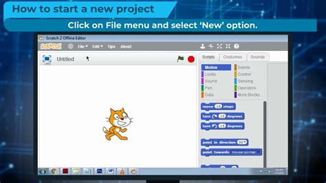 Full Process How To Start Scratch Editor Class 5 Youtube