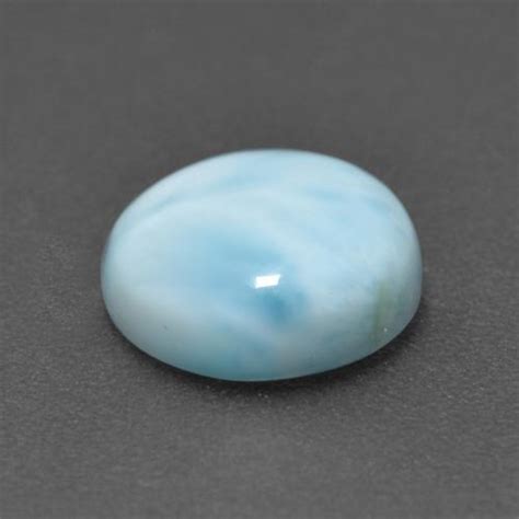 Loose 306 Ct Round Blue Larimar Gemstone For Sale 97 Mm Gemselect