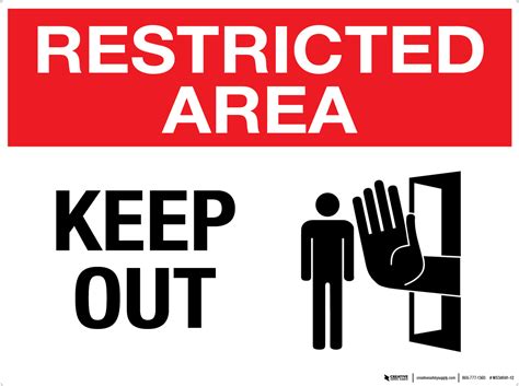 Restricted Area Keep Out Sign Riset
