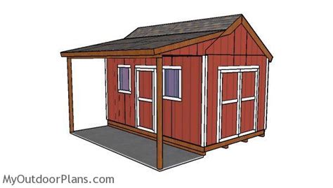 10x16 Shed With Side Porch Plans Pdf Download