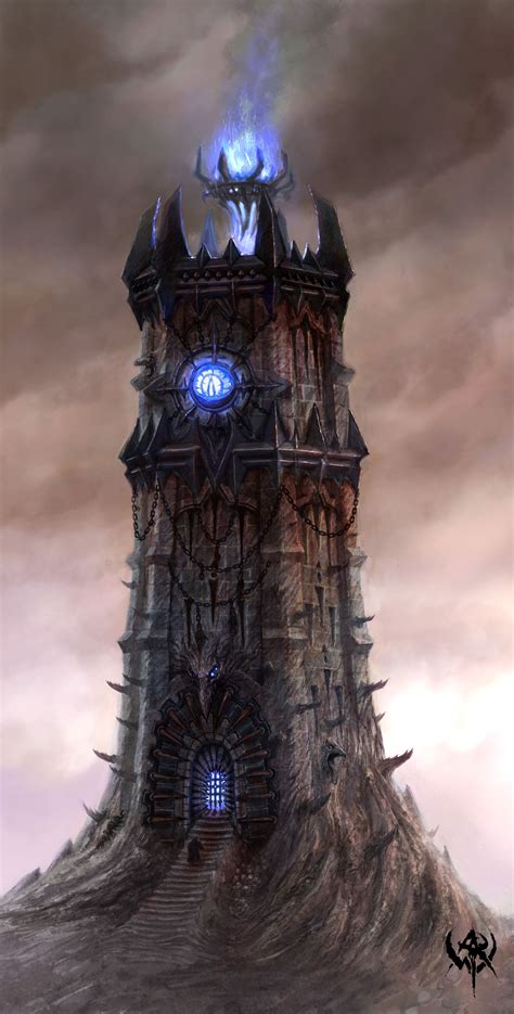Part Silver Tower Part Isengard Fantasy Castle Fantasy Concept Art
