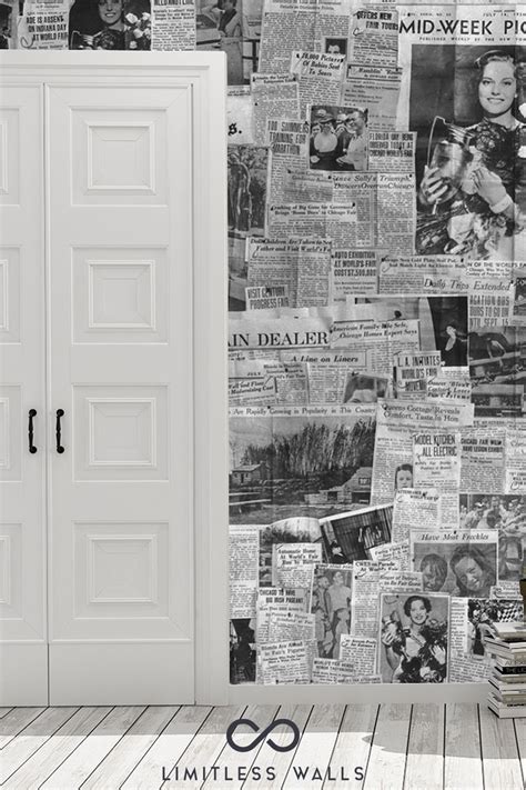 Turn Your Old Newspaper Into Wall Mural Wall Paper Limitless Walls