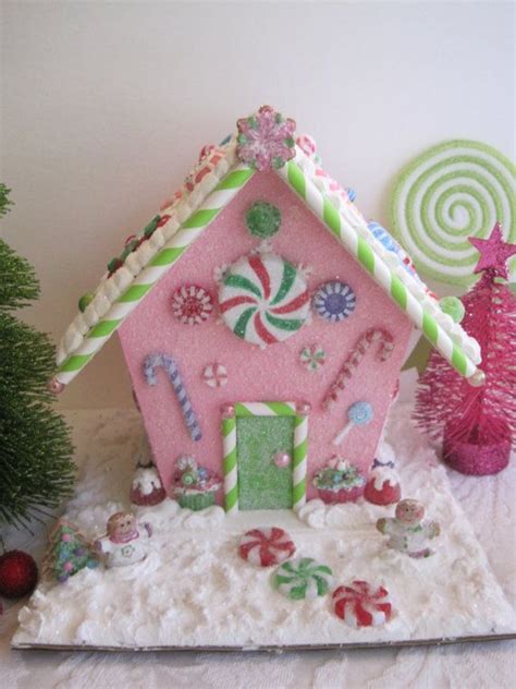 Candy Land House Etsy Christmas Gingerbread House Candy Land