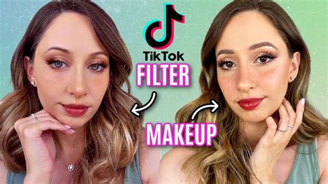 Recreating The Glow Makeup Tiktok Filter With Makeup Youtube