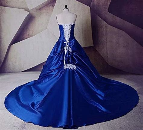 Royal Blue And Silver Wedding Dresses