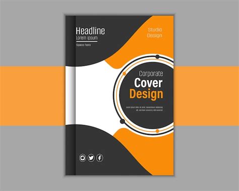 Premium Vector Business Annual Report Creative Book Cover Design Template