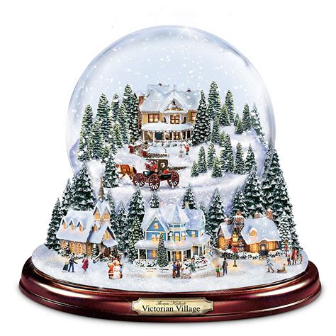 Buy Thomas Kinkade Victorian Christmas Village Snowglobe Online At