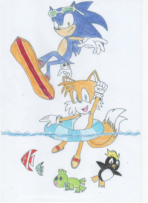 Sonic And Tails Day At The Beachside By Gold Ring 951 On Deviantart