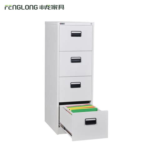 Hanging Files Drawer Cabinet White 4 Layers Filing Cabinet With Central