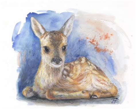 Fawn Painting New Dawn Baby Deer Print The Print Mine