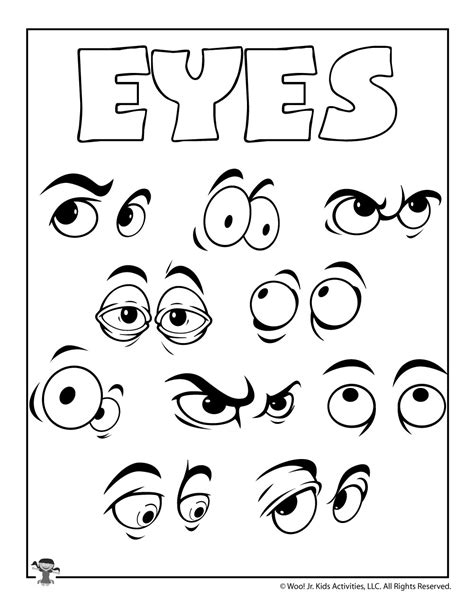 E Is For Eyes Coloring Page Woo Jr Kids Activities Childrens
