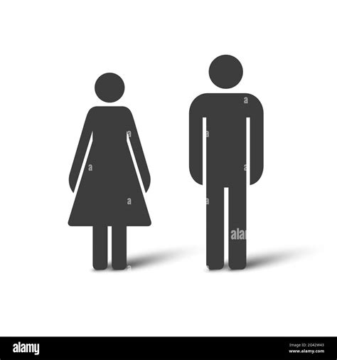 Couple Icon Man And Woman Simple Sign Male And Female Toilet