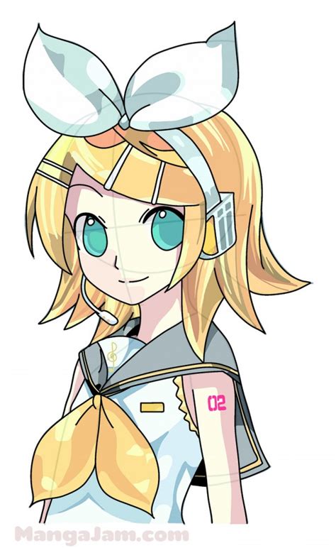 How To Draw Rin Kagamine From Vocaloid Welcome
