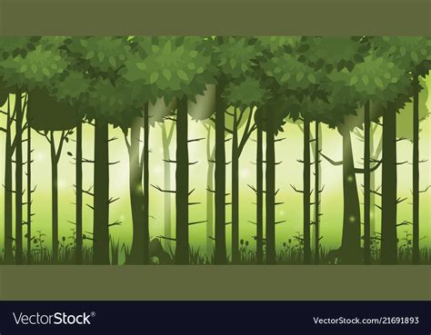 Cartoon Of Background Forest Bright Royalty Free Vector