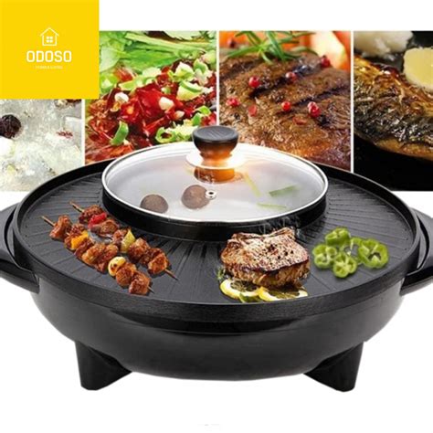 Same day delivery 7 days a week £3.95, or fast store collection. HSX8001 2 in 1 Electric BBQ Round Grill Non-stick Grill ...