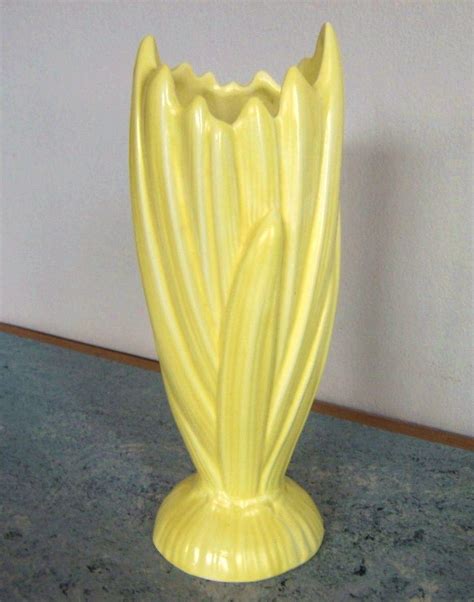 Sylvac Vase Yellow Pottery Vintage Vases Vintage Pottery