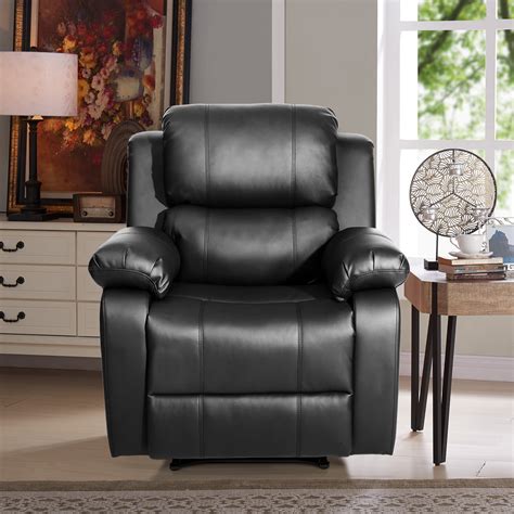 Massage Pu Leather Lounger Chair With Remote Control Segmart Single Recliner Chair With 8