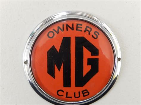 Badge Vintage Automotif Mg Owners Club Bright Red 1980 Catawiki