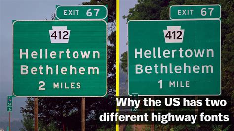 Us Highway Signs Have Two Different Fontsheres Why Keylay Design