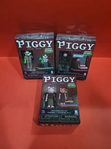 New Roblox Piggy Series 1 Buildable Set Exclusive Dlc Code 3pc Sealed
