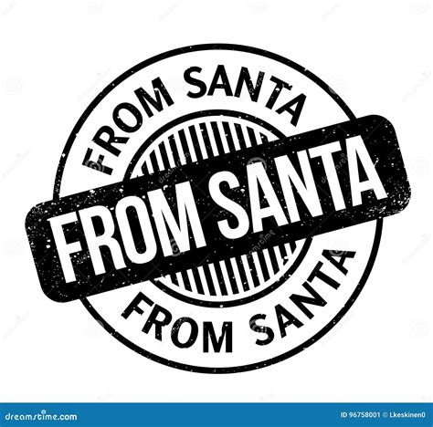From Santa Rubber Stamp Stock Vector Illustration Of Grungy 96758001