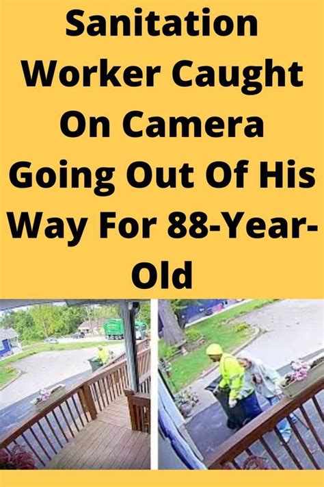 Sanitation Worker Has No Idea He Keeps Being Caught On Camera Going Out Of His Way For 88 Year