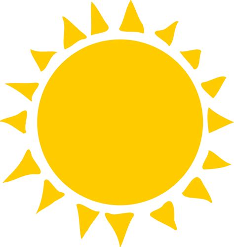 A Yellow Sun With Small Triangles Around It