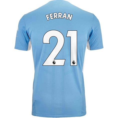 202122 Puma Ferran Torres Manchester City Home Authentic Jersey