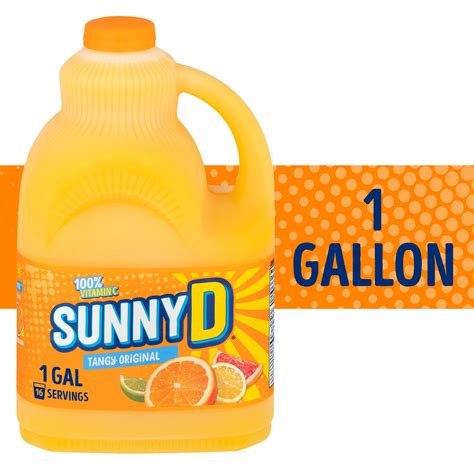 Sunnyd Tangy Original Orange Juice Drink 1 Gallon Bottle