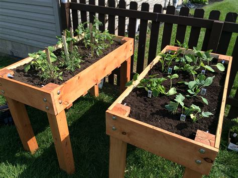 Homemade Elevated Garden Box How To Make A Simple Garden Planter Box
