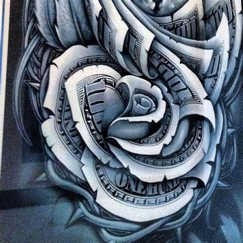 Pin By Curtis Bunch On Tattoo Possibilities Money Rose Tattoo Dollar