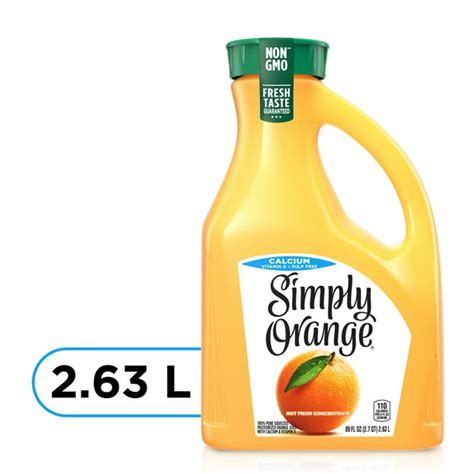 Simply Orange Juice With Calcium 89 Fl Oz
