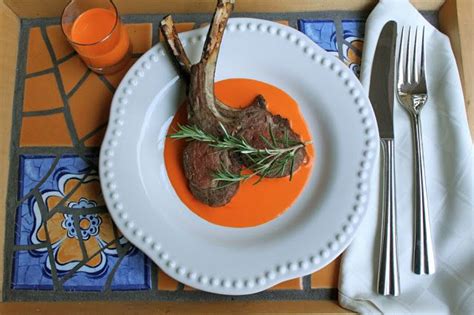 Christinas Cucina Rack Of Lamb With Red Bell Pepper Butter Sauce