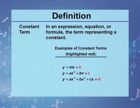 What Is A Constant In Math