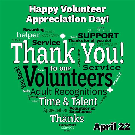 Volunteer Appreciation Day Is April 22