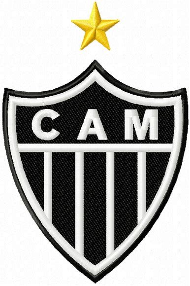 A estrela amarela representa o único campeonato brasileiro, conquistado pelo galo em 1971. Matriz De Bordado Escudo Time de Futebol - ATLÉTICO-MG no ...