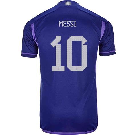 2022 Adidas Lionel Messi Argentina Away Jersey Soccerpro