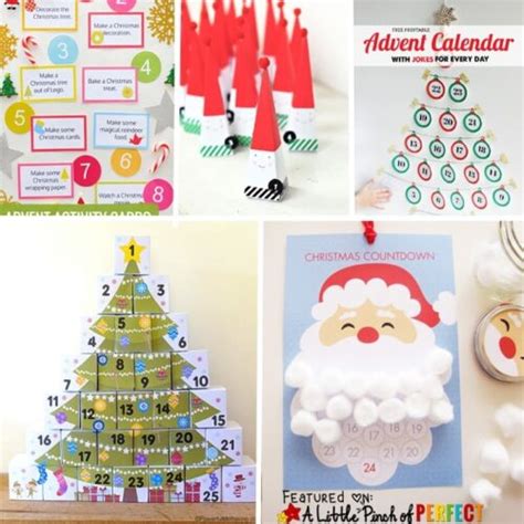 13 Free Printable Christmas Advent Calendars For Kids A Little Pinch