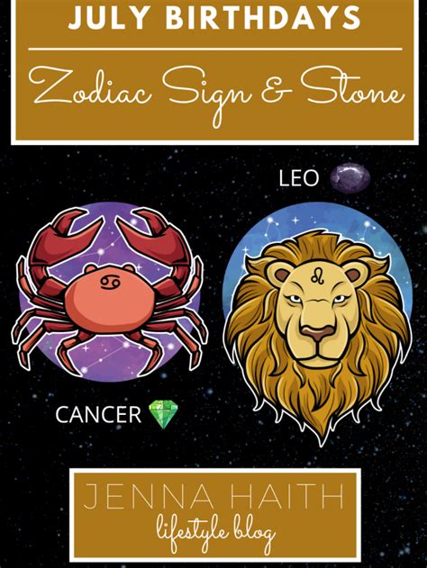July Birthdays Zodiac Sign And Stone Jenna Haith Lifestyle