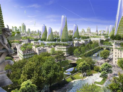 Stadt Der Zukunft Grüne Architektur Umweltfreundliches Bauen
