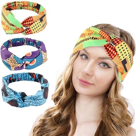 New Style African Printed Stretch Cotton Headband Salon Make Up Hair
