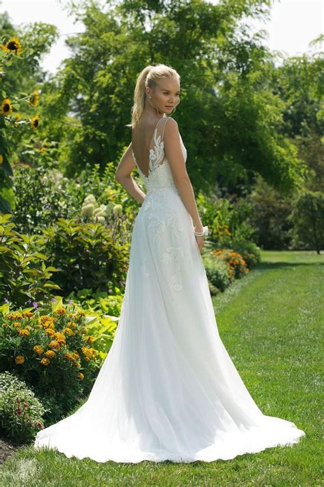 Sweetheart Gowns Style 11006 A Line Gown With Plunging V Neckline And V Back Bridal Wedding