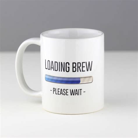Personalised Loading Tea Coffee Geeky Mug By For The Love Of Geek