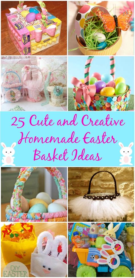 25 Cute And Creative Homemade Easter Basket Ideas Diy And Crafts