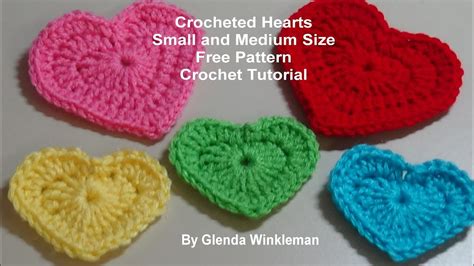 Crochet Hearts Crochet Tutorial Free Pattern Youtube