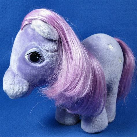 Vintage My Little Pony Blossom Plush Softies Horse Hasbro Purple W