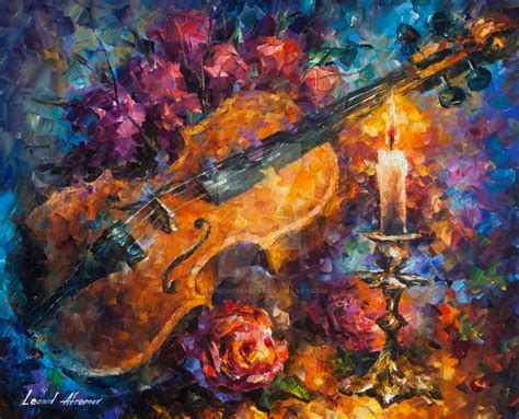 Mozzarts Violin By Leonid Afremov By Leonidafremov On Deviantart