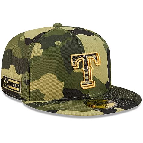 New Era Mens Texas Rangers Camo Afd Fitted 59fifty Cap Academy