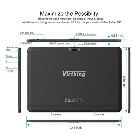 Victbing 10 Inch 3g Unlocked Phone Tablet Best Reviews Tablets Victbing